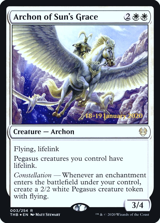 Archon of Sun's Grace [Theros Beyond Death Prerelease Promos] | Jack's On Queen