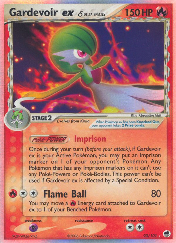 Gardevoir ex (93/101) (Delta Species) [EX: Dragon Frontiers] | Jack's On Queen