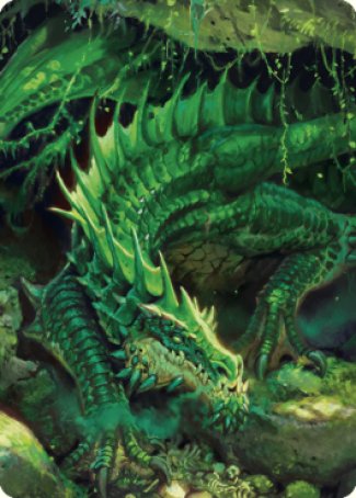 Lurking Green Dragon Art Card [Commander Legends: Battle for Baldur's Gate Art Series] | Jack's On Queen