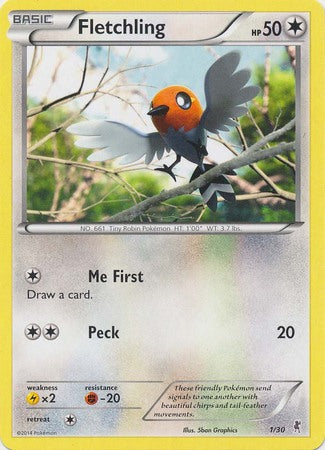 Fletchling (1/30) [XY: Trainer Kit 1 - Bisharp] | Jack's On Queen