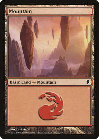 Mountain (242a) [Zendikar] | Jack's On Queen