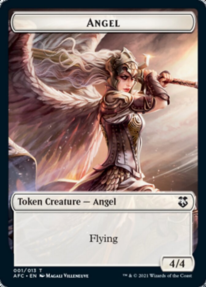 Angel // Saproling Double-sided Token [Dungeons & Dragons: Adventures in the Forgotten Realms Commander Tokens] | Jack's On Queen