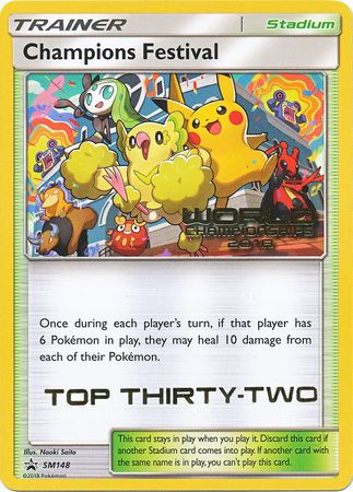 Champions Festival (SM148) (2018 Top Thirty Two) [Sun & Moon: Black Star Promos] | Jack's On Queen