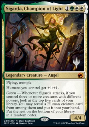 Sigarda, Champion of Light (Promo Pack) [Innistrad: Midnight Hunt Promos] | Jack's On Queen