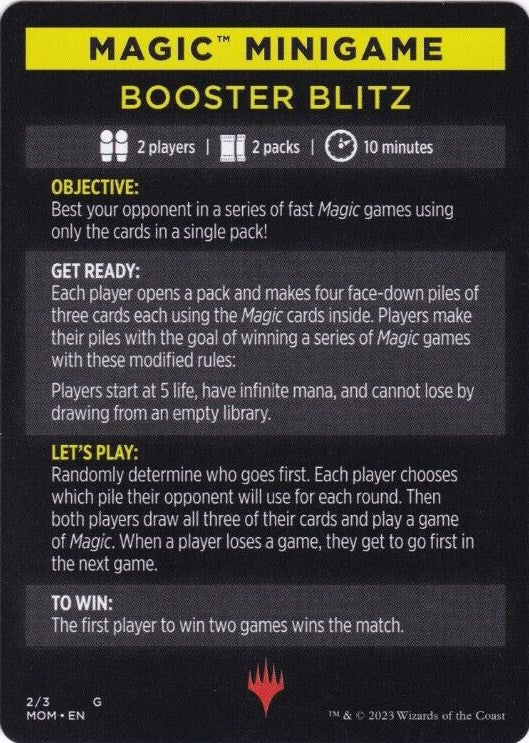 Booster Blitz (Magic Minigame) [March of the Machine Minigame] | Jack's On Queen