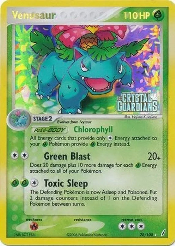 Venusaur (028/100) (Prerelease) [EX: Crystal Guardians] | Jack's On Queen