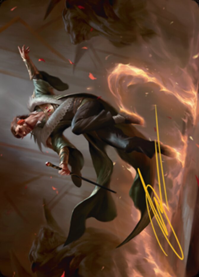 Fleetfoot Dancer Art Card (Gold-Stamped Signature) [Streets of New Capenna Art Series] | Jack's On Queen
