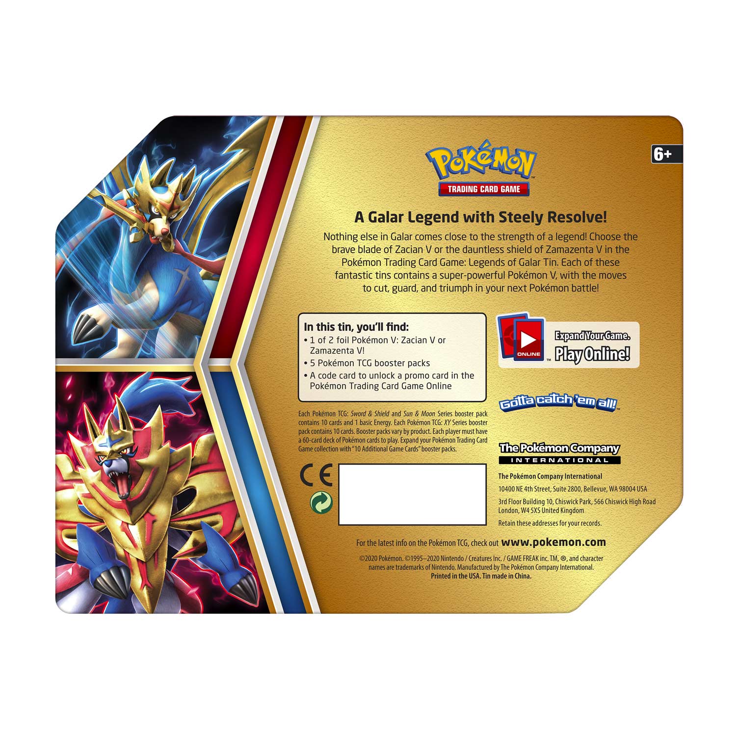 Sword & Shield: Rebel Clash - Legends of Galar Collector's Tin (Zacian V) | Jack's On Queen
