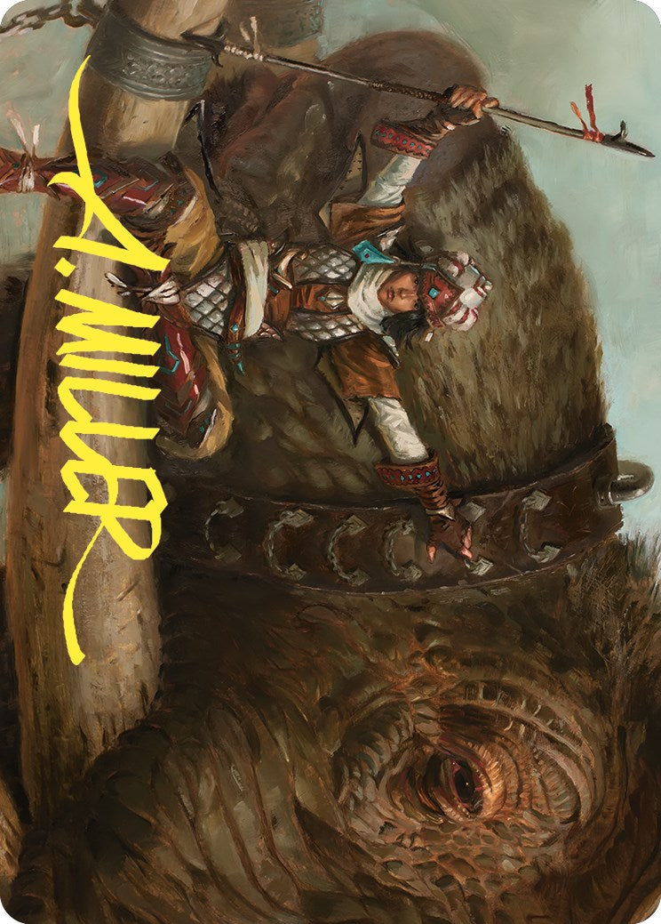 Tuskguard Captain Art Card (Gold-Stamped Signature) [Commander Masters Art Series] | Jack's On Queen
