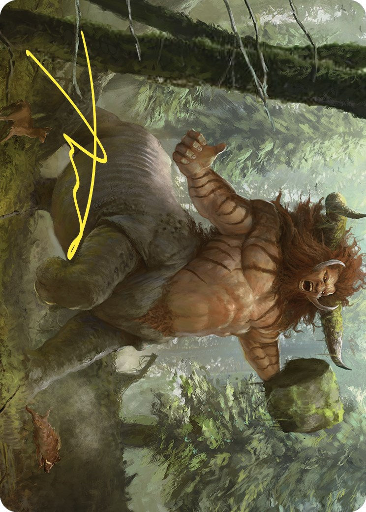Stonehoof Chieftain Art Card (Gold-Stamped Signature) [Commander Masters Art Series] | Jack's On Queen