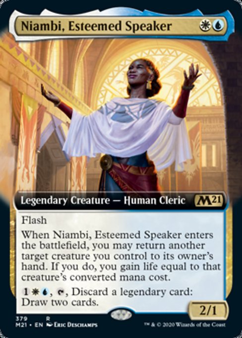 Niambi, Esteemed Speaker (Extended Art) [Core Set 2021] | Jack's On Queen