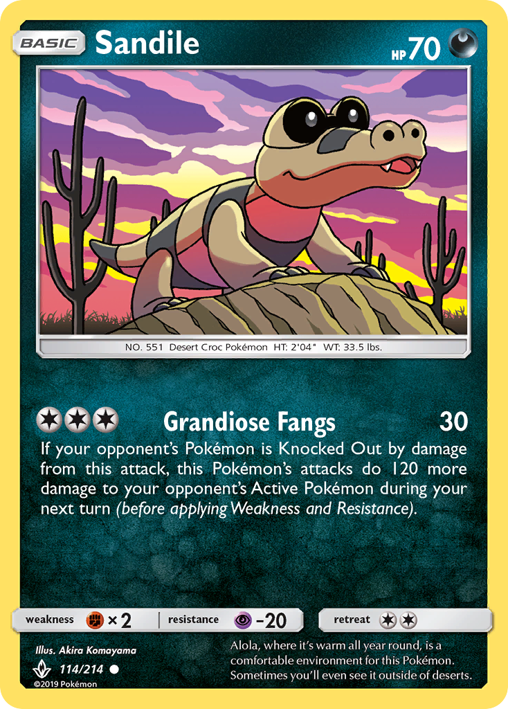 Sandile (114/214) [Sun & Moon: Unbroken Bonds] | Jack's On Queen