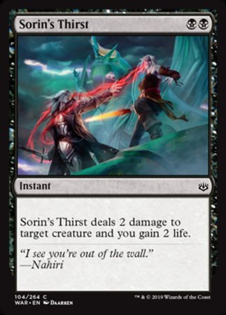 Sorin's Thirst [War of the Spark] | Jack's On Queen