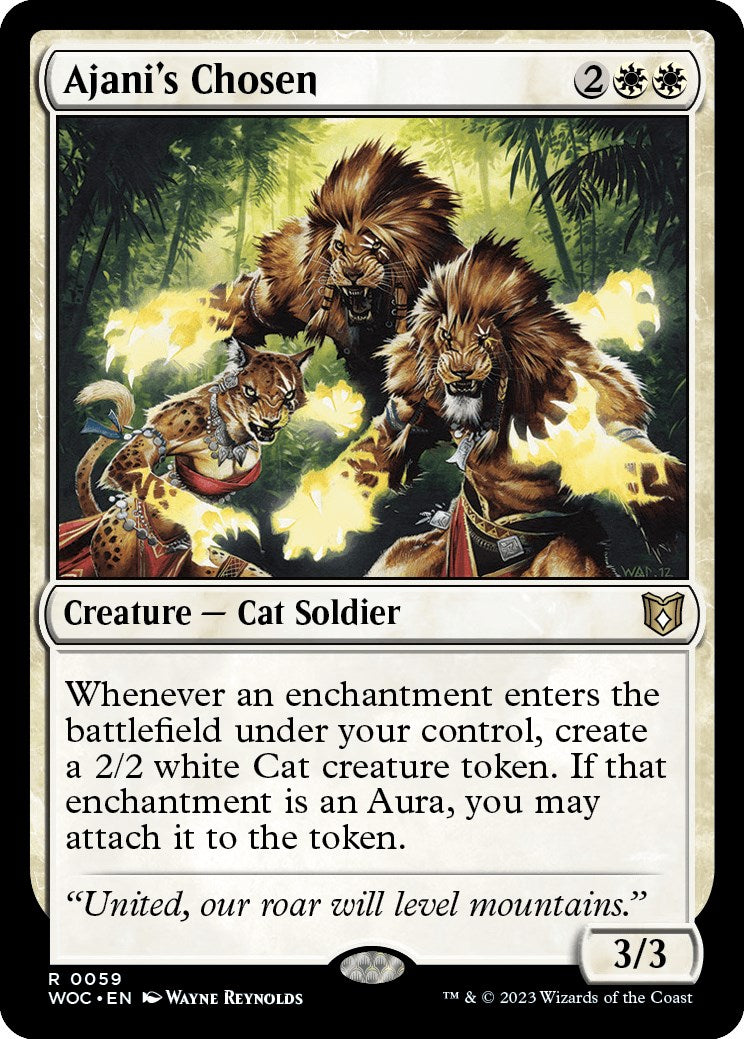 Ajani's Chosen [Wilds of Eldraine Commander] | Jack's On Queen