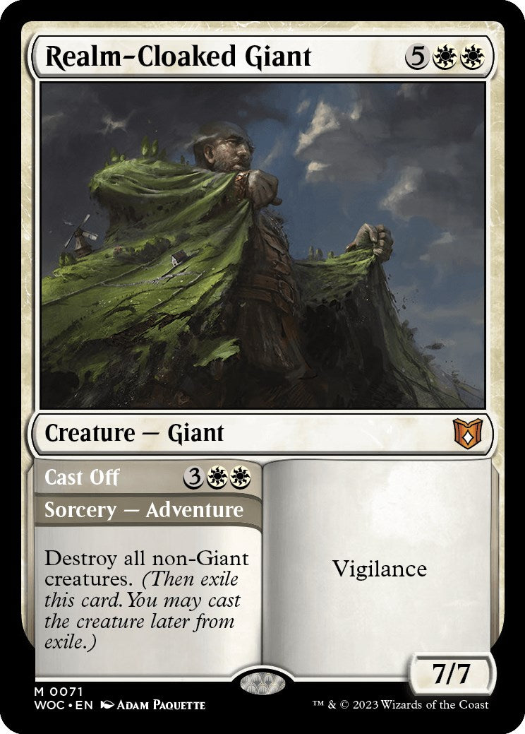 Realm-Cloaked Giant // Cast Off [Wilds of Eldraine Commander] | Jack's On Queen