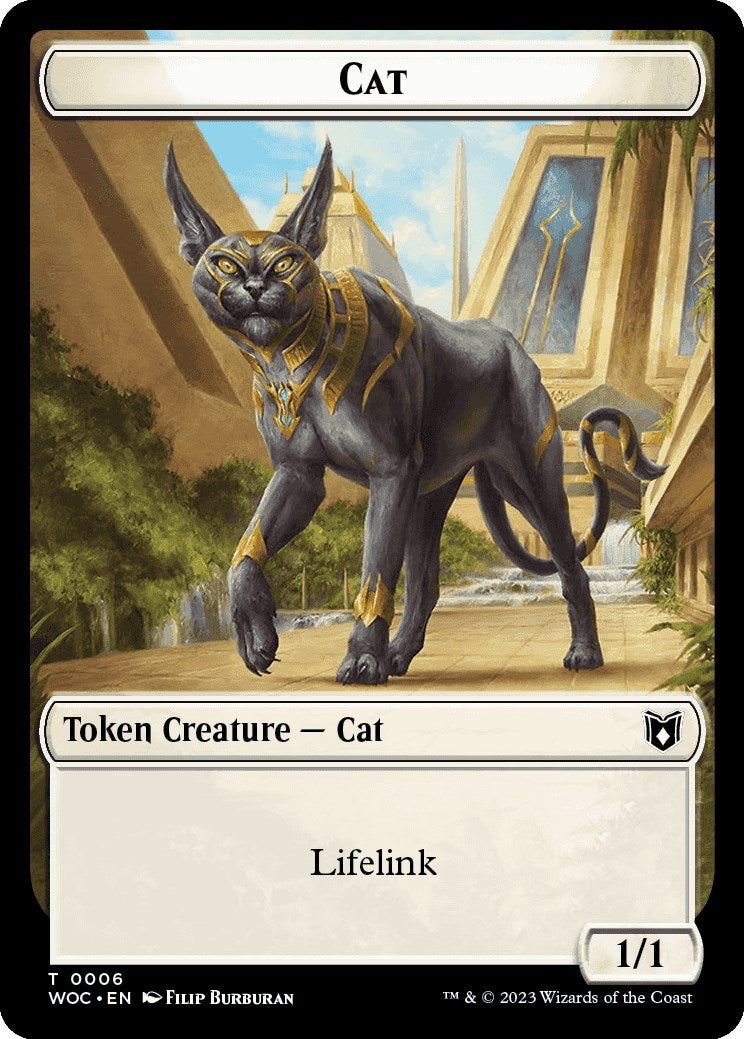 Cat (0006) // Pegasus Double-Sided Token [Wilds of Eldraine Commander Tokens] | Jack's On Queen