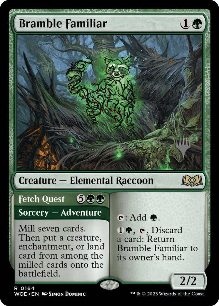 Bramble Familiar // Fetch Quest (Promo Pack) [Wilds of Eldraine Promos] | Jack's On Queen