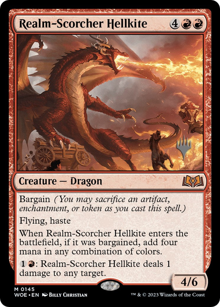 Realm-Scorcher Hellkite (Promo Pack) [Wilds of Eldraine Promos] | Jack's On Queen