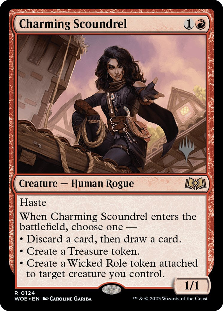 Charming Scoundrel (Promo Pack) [Wilds of Eldraine Promos] | Jack's On Queen