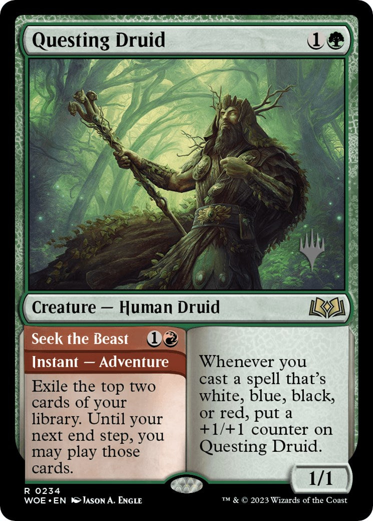 Questing Druid (Promo Pack) [Wilds of Eldraine Promos] | Jack's On Queen