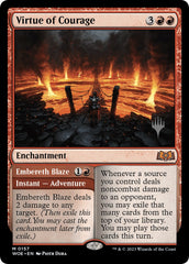 Virtue of Courage //Embereth Blaze (Promo Pack) [Wilds of Eldraine Promos] | Jack's On Queen