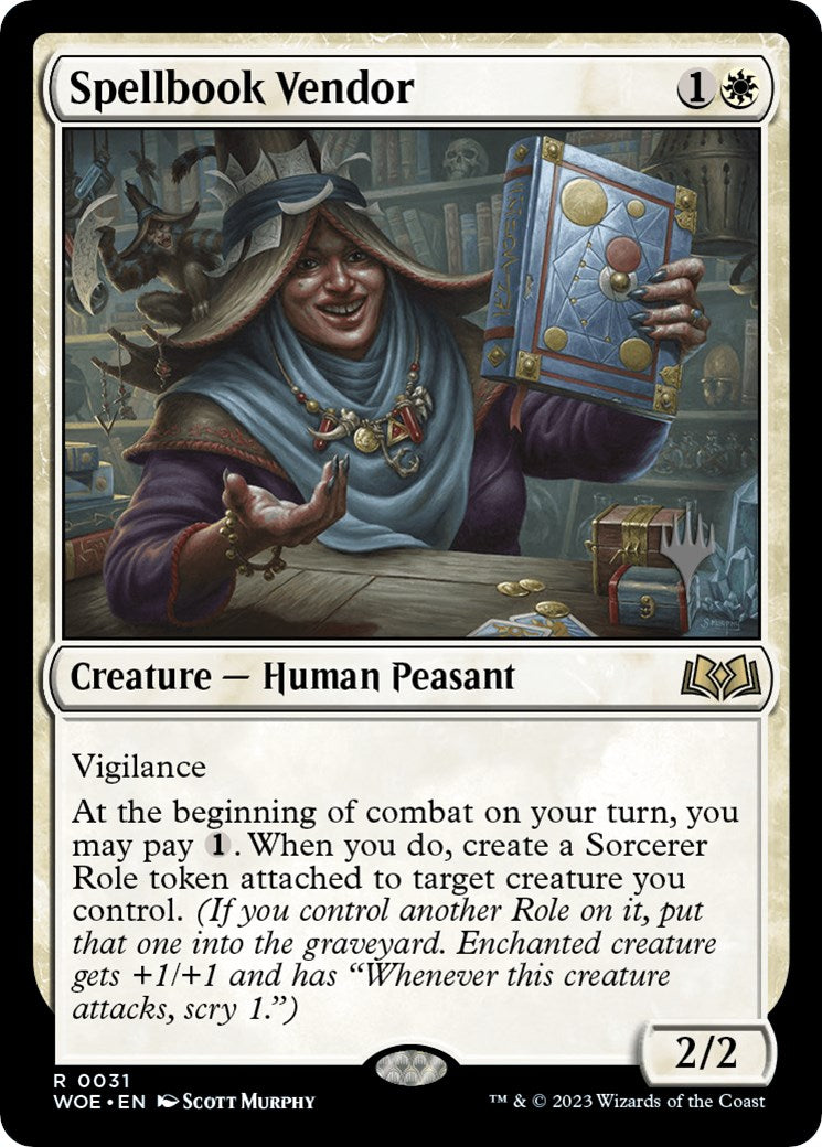 Spellbook Vendor (Promo Pack) [Wilds of Eldraine Promos] | Jack's On Queen