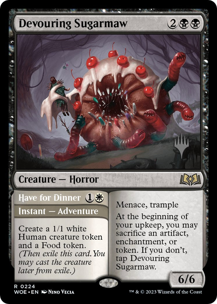 Devouring Sugarmaw // Have for Dinner(Promo Pack) [Wilds of Eldraine Promos] | Jack's On Queen