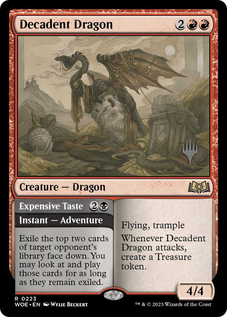 Decadent Dragon // Expensive Taste (Promo Pack) [Wilds of Eldraine Promos] | Jack's On Queen