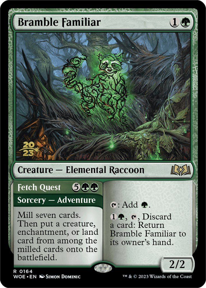 Bramble Familiar // Fetch Quest [Wilds of Eldraine Prerelease Promos] | Jack's On Queen