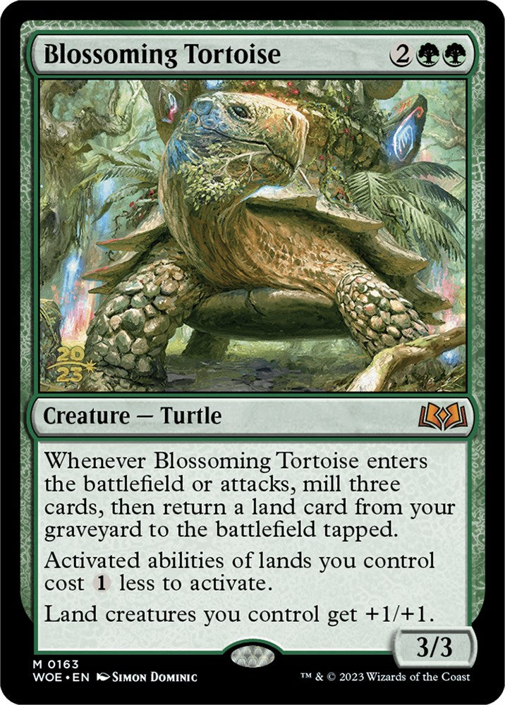 Blossoming Tortoise [Wilds of Eldraine Prerelease Promos] | Jack's On Queen