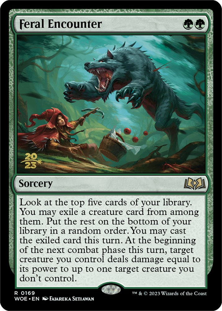 Feral Encounter [Wilds of Eldraine Prerelease Promos] | Jack's On Queen