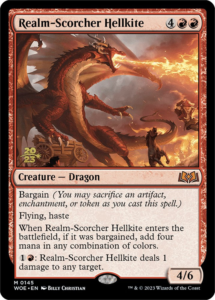 Realm-Scorcher Hellkite [Wilds of Eldraine Prerelease Promos] | Jack's On Queen