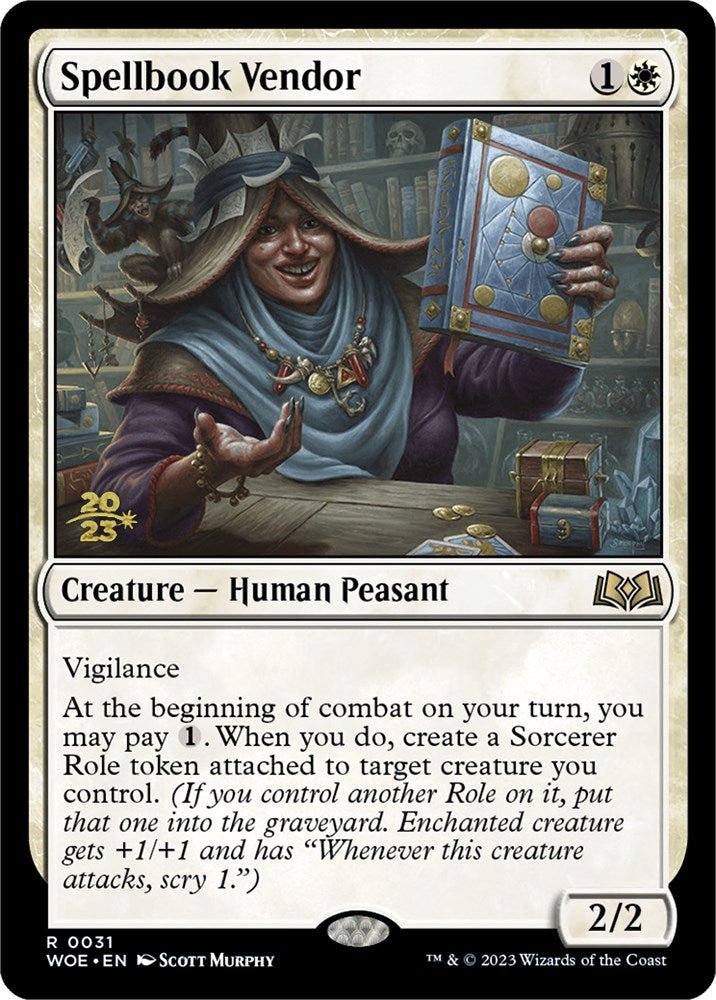 Spellbook Vendor [Wilds of Eldraine Prerelease Promos] | Jack's On Queen