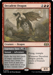 Decadent Dragon // Expensive Taste [Wilds of Eldraine Prerelease Promos] | Jack's On Queen