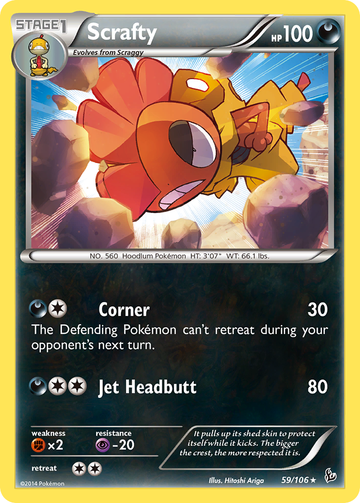 Scrafty (59/106) [XY: Flashfire] | Jack's On Queen