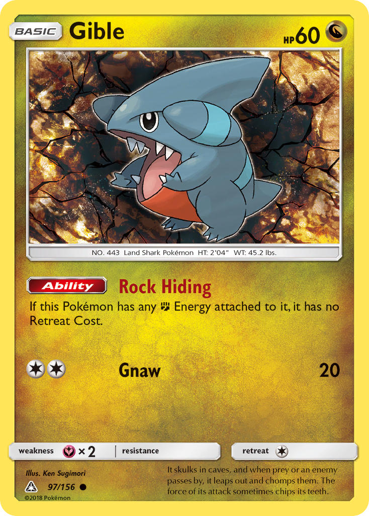 Gible (97/156) [Sun & Moon: Ultra Prism] | Jack's On Queen