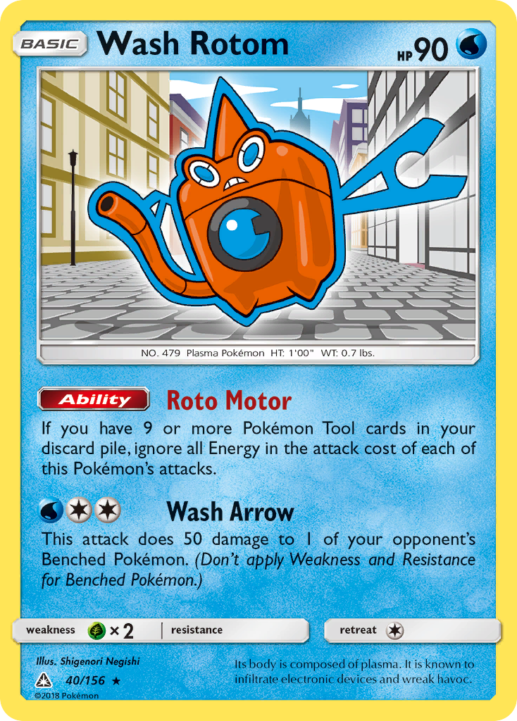 Wash Rotom (40/156) [Sun & Moon: Ultra Prism] | Jack's On Queen