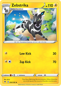 Zebstrika (054/185) [Sword & Shield: Vivid Voltage] | Jack's On Queen