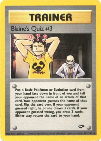 Blaine's Quiz #3 (112/132) [Gym Challenge Unlimited] | Jack's On Queen
