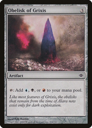 Obelisk of Grixis [Shards of Alara] | Jack's On Queen