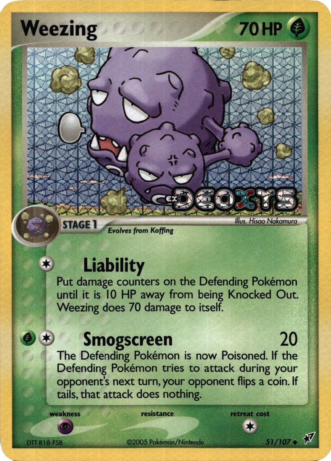 Weezing (51/107) (Stamped) [EX: Deoxys] | Jack's On Queen