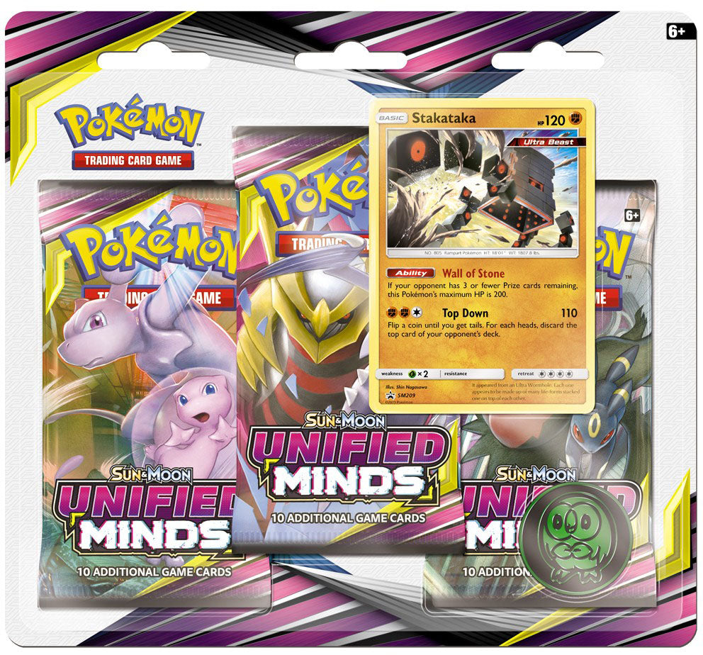 Sun & Moon: Unified Minds - 3-Pack Blister (Stakataka) | Jack's On Queen