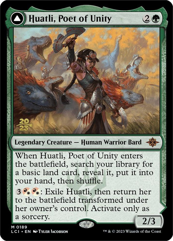 Huatli, Poet of Unity // Roar of the Fifth People [The Lost Caverns of Ixalan Prerelease Cards] | Jack's On Queen