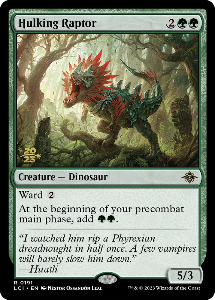 Hulking Raptor [The Lost Caverns of Ixalan Prerelease Cards] | Jack's On Queen