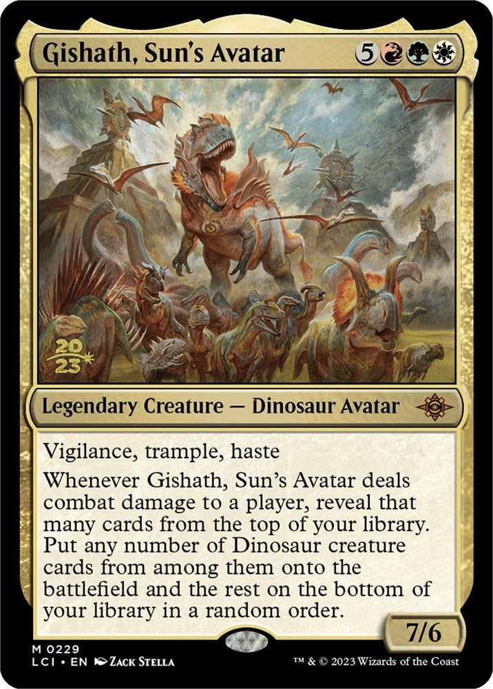 Gishath, Sun's Avatar (LCI) [The Lost Caverns of Ixalan Prerelease Cards] | Jack's On Queen