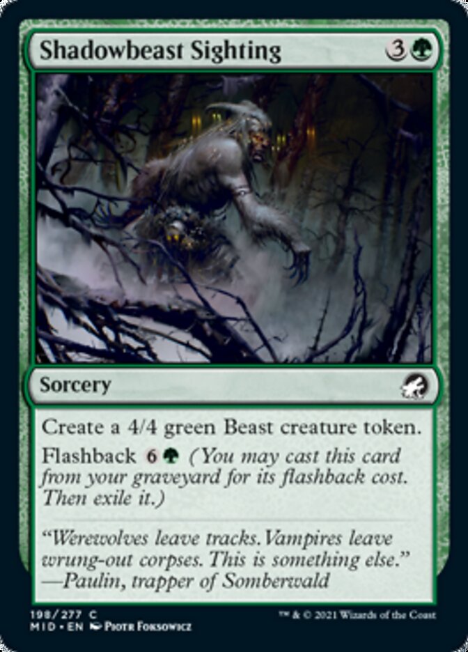 Shadowbeast Sighting [Innistrad: Midnight Hunt] | Jack's On Queen
