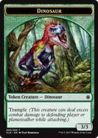 Dinosaur // Treasure (009) Double-sided Token [Ixalan Tokens] | Jack's On Queen