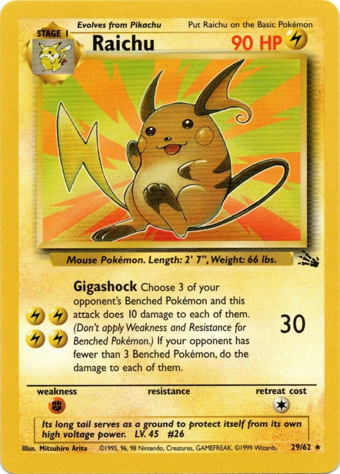 Raichu (29/62) [Fossil Unlimited] | Jack's On Queen