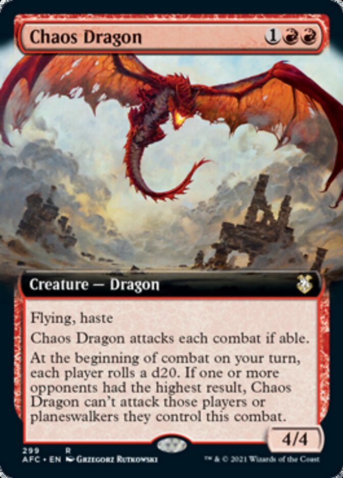 Chaos Dragon (Extended) [Dungeons & Dragons: Adventures in the Forgotten Realms Commander] | Jack's On Queen