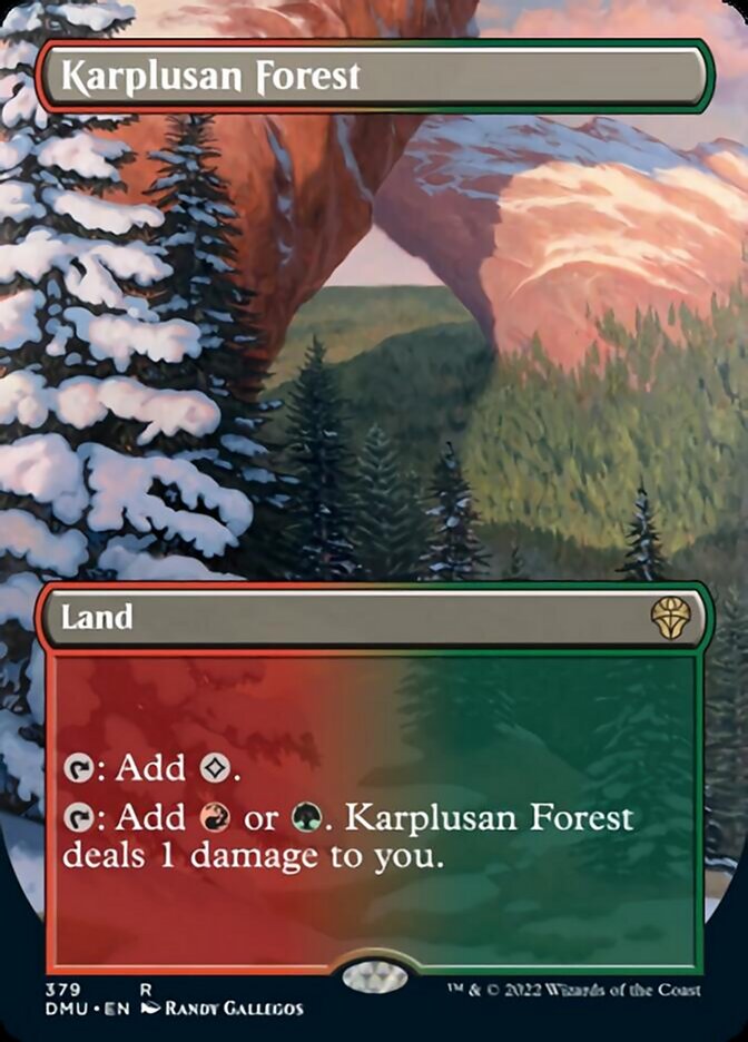 Karplusan Forest (Borderless Alternate Art) [Dominaria United] | Jack's On Queen